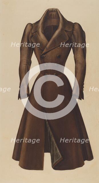 Man's Topcoat, 1935/1942. Creator: Henry De Wolfe.