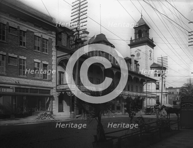 Hotel Duval and Post Office, Jacksonville, Fla., c1904. Creator: Unknown.