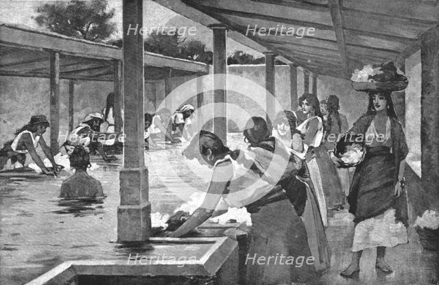 ''The Public Laundry at Ciudad Vieja, near Antigua', 1890. Creator: Unknown.
