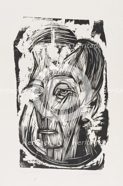 Portrait of the Poet Leonhard Frank I, 1917. Creator: Kirchner; Ernst Ludwig (1880-1938).