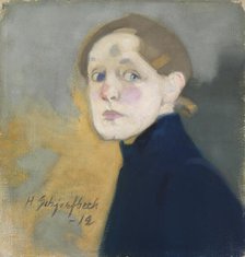 Self-Portrait, 1912. Creator: Helene Schjerfbeck.