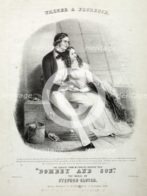 Walter and Florence - Sheet Music Cover. Creator: Winslow Homer (American, 1836-1910).