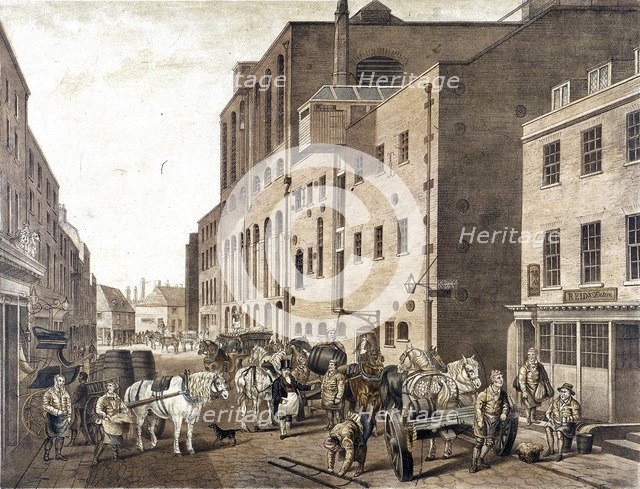 Clerkenwell Road, Finsbury, London, c1820. Artist: Anon