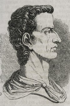 Tiberius, (42 BC-37 AD), second Roman emperor, Julio-Claudian dynasty, 1852.  Creator: Unknown.