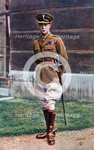 Edward, Prince of Wales, in army uniform, early 20th century.  Creator: Raphael Tuck & Sons.