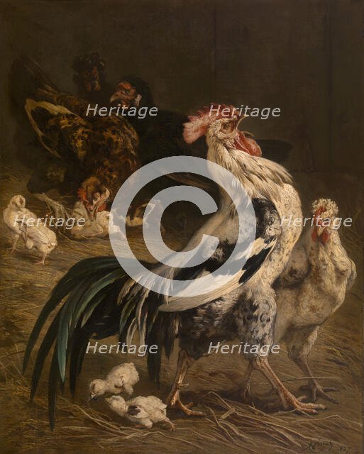 The King of the Poultry Yard, 1857. Creator: Charles Verlat.