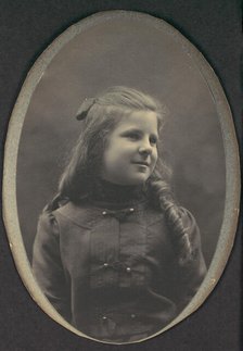 [Girl with Ringlets, Half Length], 1890s. Creator: Frederick Gutekunst.