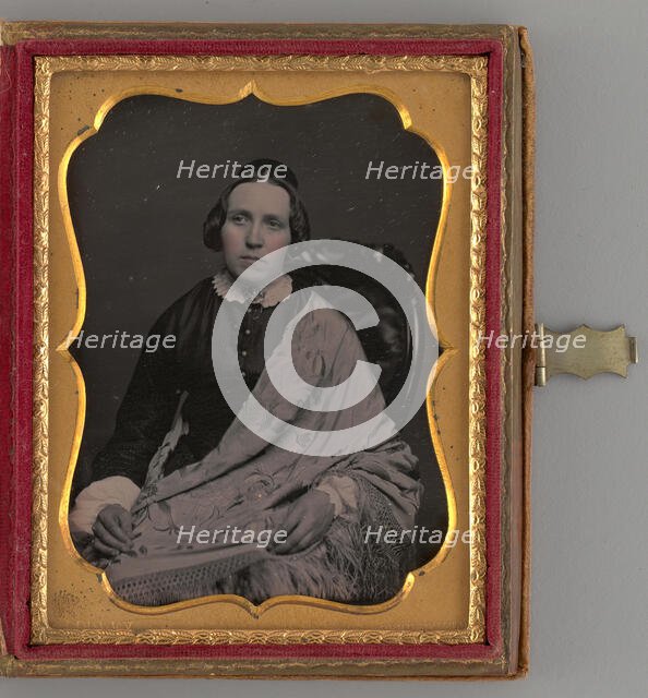 Untitled (Portrait of a Seated Woman), 1858. Creator: Otis H. Cooley.