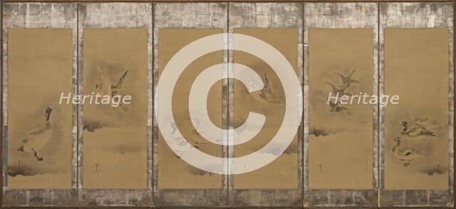 Wild geese, Momoyama or Edo period, 1568-1615. Creator: Sôtatsu.