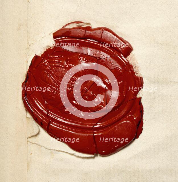 Seal from letter of Lord Nelson, 1801. Creator: Unknown.