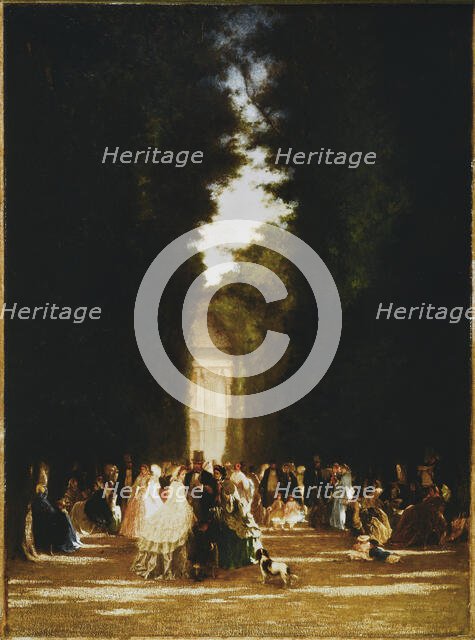 Allee des Feuillants, at Tuileries, under the Second Empire, c1860. Creator: Unknown.