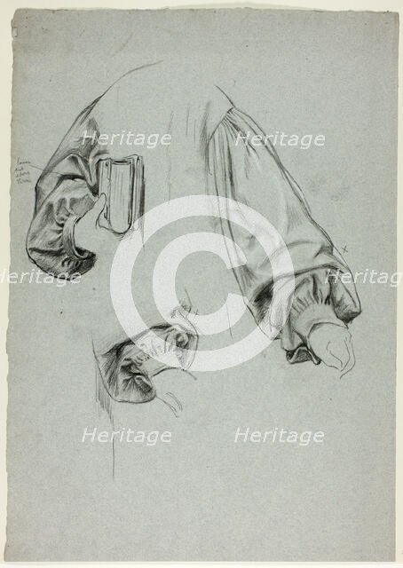 Three Sketches of Sleeves, n.d. Creator: Henry Stacy Marks.