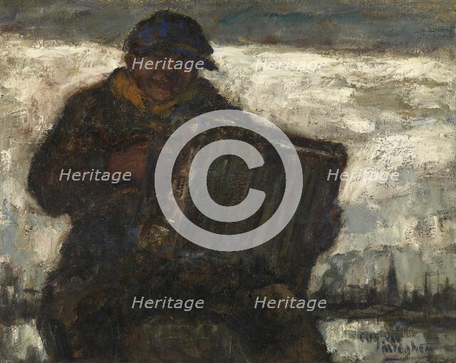 Harmonica Player, 1928. Creator: Eugeen Van Mieghem.