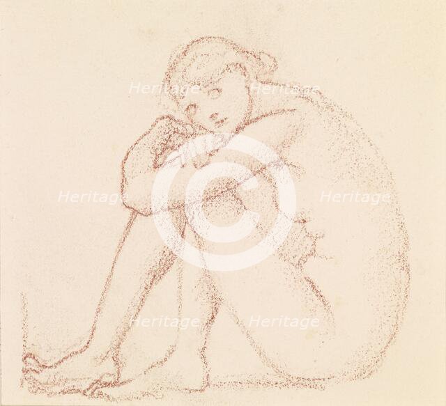 Female nude - study, 1864-65. Creator: Sir Edward Coley Burne-Jones.