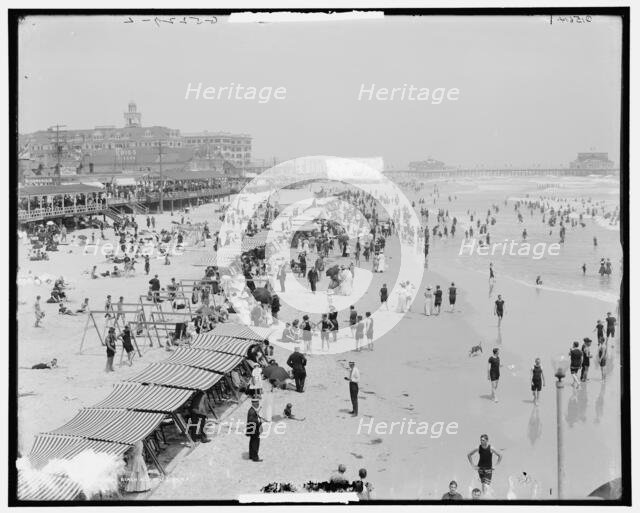 Beach, Atlantic City, N.J., c1908. Creator: Unknown.