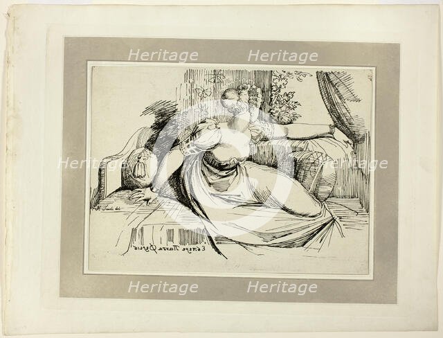 A Woman Sitting by the Window ("Evening Thou Bringest All”), from the first issue...pub 1803. Creator: Henry Fuseli.