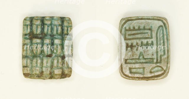 Plaque: 15 Scarabs/”Amun is Satisfied”, Egypt, Middle Kingdom, Dynasty 12 (about 2055-1650 BCE)... Creator: Unknown.