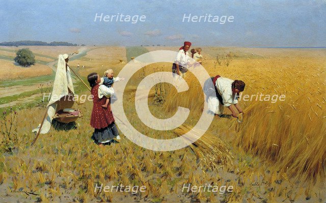 Harvest in Ukraine, 1886. Artist: Pimonenko, Nikolai Kornilovich (1862-1912)
