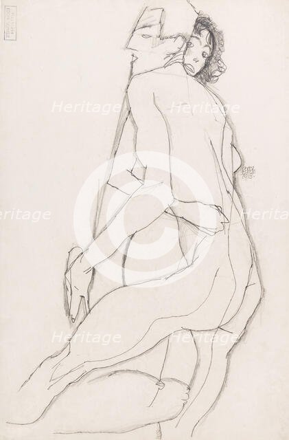 Lovers, 1913. Creator: Schiele, Egon (1890-1918).