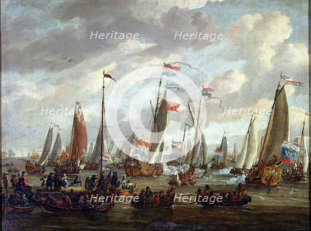 'Tsar Peter I visiting England in January 1698', early 18th century. Artist: Abraham Storck