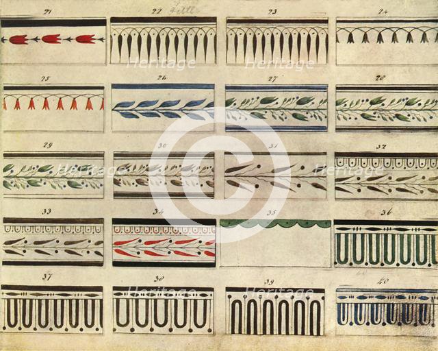 Patterns for tableware, late 18th century, (1944).  Creator: Unknown.