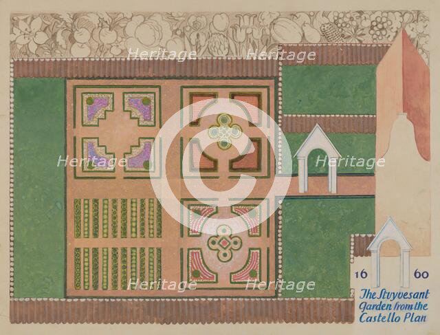 Peter Stuyvesant Garden, c. 1936. Creator: George Stonehill.