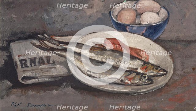 Fish and Eggs, 1923. Creator: Philip Ayer Sawyer.
