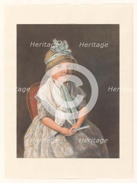 Portrait of a seated girl with a fan, 1804. Creator: Anthony Oberman.