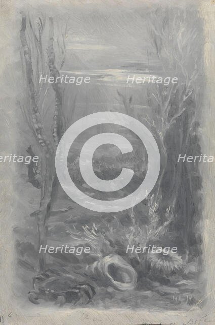 Illustration for the poem "Appearance of England" in Henrik Wergeland, probably 1894. Creator: Wilhelm Peters.