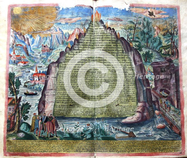 Tabula Smaragdina (Emerald Tablet of Hermes Trismegistus), 1609. Creator: Anonymous.