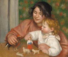 Child with Toys - Gabrielle and the Artist's Son, Jean, 1895-1896. Creator: Pierre-Auguste Renoir.