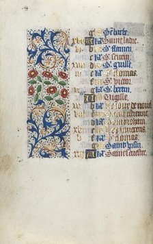 Book of Hours (Use of Rouen): fol. 12v, c. 1470. Creator: Master of the Geneva Latini (French, active Rouen, 1460-80).