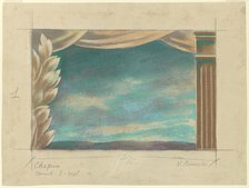 Set design for the "Chopin Concerto" ballet by Bronislava Nijinska, 1937. Creator: Waclaw Borowski.