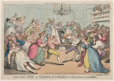 The Gig Shop or Kicking Up a Breeze at Nell Hammiltons Hop, February 16, 1811., February 16, 1811. Creator: Thomas Rowlandson.