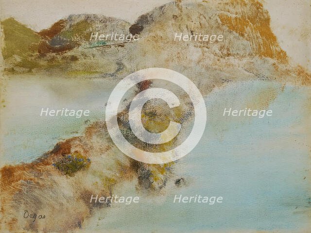Rocky coast, about 1890/1892. Creator: Edgar Degas.