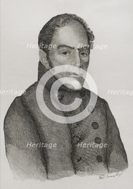 Vicente Gonzalez Moreno (1778-1839), Spanish general, 1842. Creator: Jose Gomez.