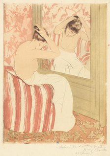 The Coiffure, 1890-1891. Creator: Mary Cassatt.