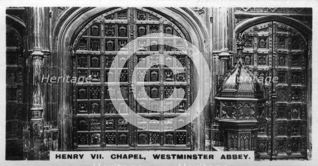 Henry VII Chapel, Westminster Abbey, London, c1920s. Artist: Unknown