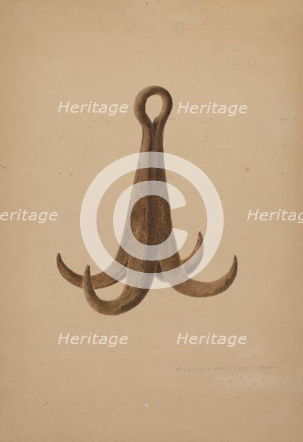 Grappling Hooks, 1940. Creator: Alexander Anderson.