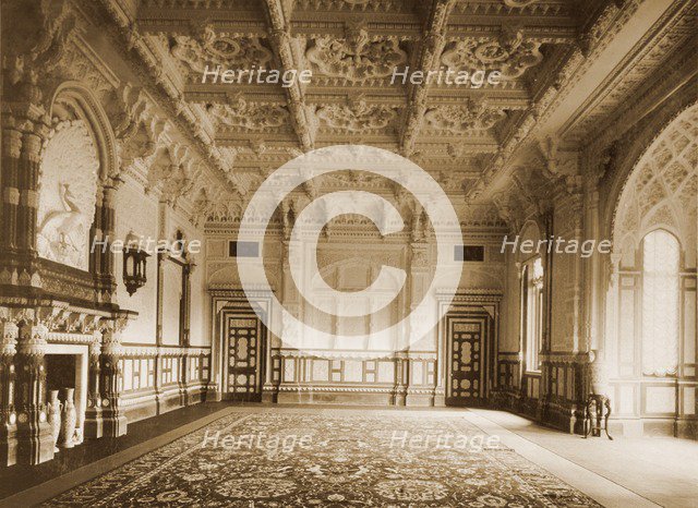 Indian Durbar Room, Osborne House, Isle of Wight, 28 July 1892. Artist: Unknown.