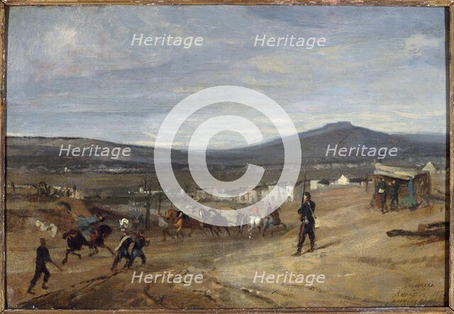 Vaugirard during the siege of Paris, 1870. Creator: Clement-Auguste Andrieux.