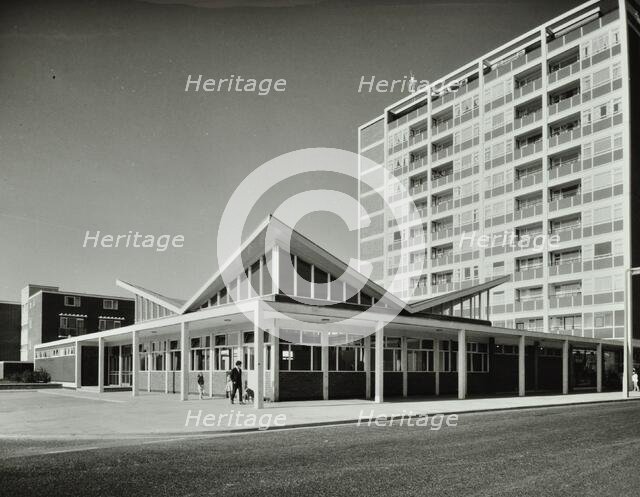 Abbey Wood Estate, Woolwich, London: exterior of youth club, 1964. Creator: Unknown.