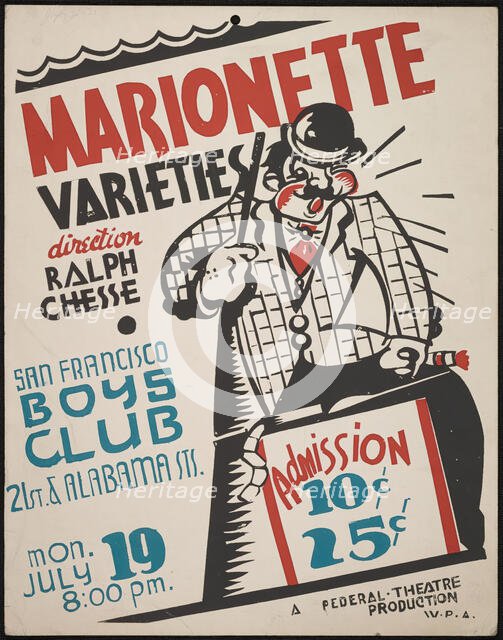 Marionette Varieties, San Francisco, [193-]. Creator: Unknown.
