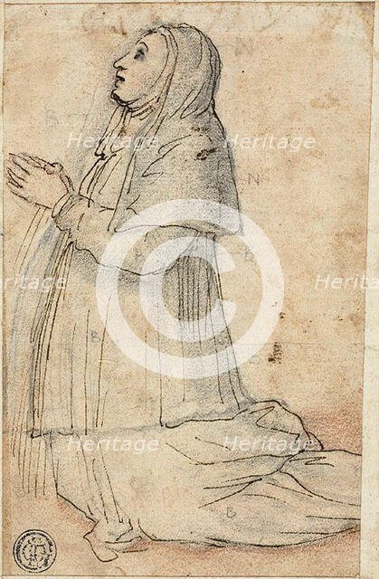 Kneeling Nun, n.d. Creator: Unknown.