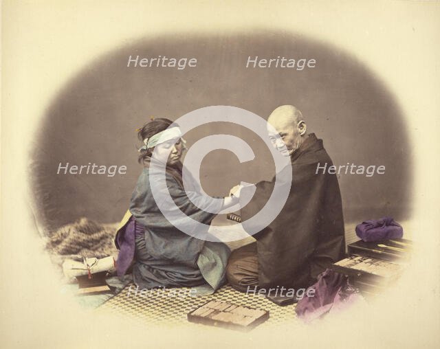 Japanese Doctor and Patient, 1868. Creator: Felice Beato.