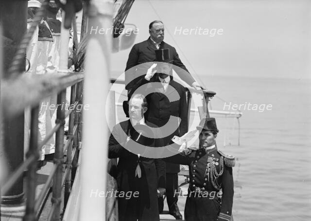 German Squadron Visit To U.S. President Taft And Party Leaving 'Mayflower'...,Powers Symington, 1912 Creator: Harris & Ewing.