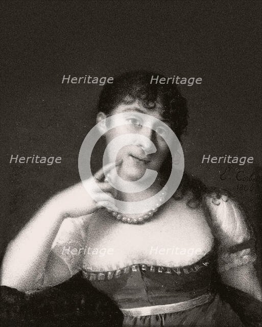 Portrait of Marceline Desbordes-Valmore (1786-1859), 1806. Creator: Corbet, Édouard-Joseph (1772-1825).