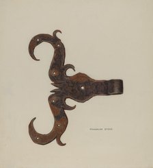 Hinge, c. 1940. Creator: Franklyn Syres.