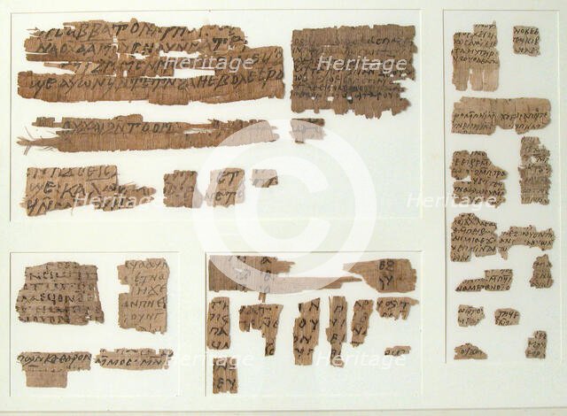 Papyri Fragments, Coptic, 7th century. Creator: Unknown.