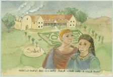 Marcus and Julia, with their newly built villa, 2003. Creator: Judith Dobie.